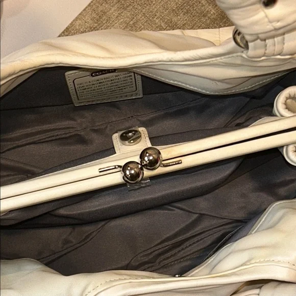 Coach White Leather Bag NWT - Picture 12 of 15